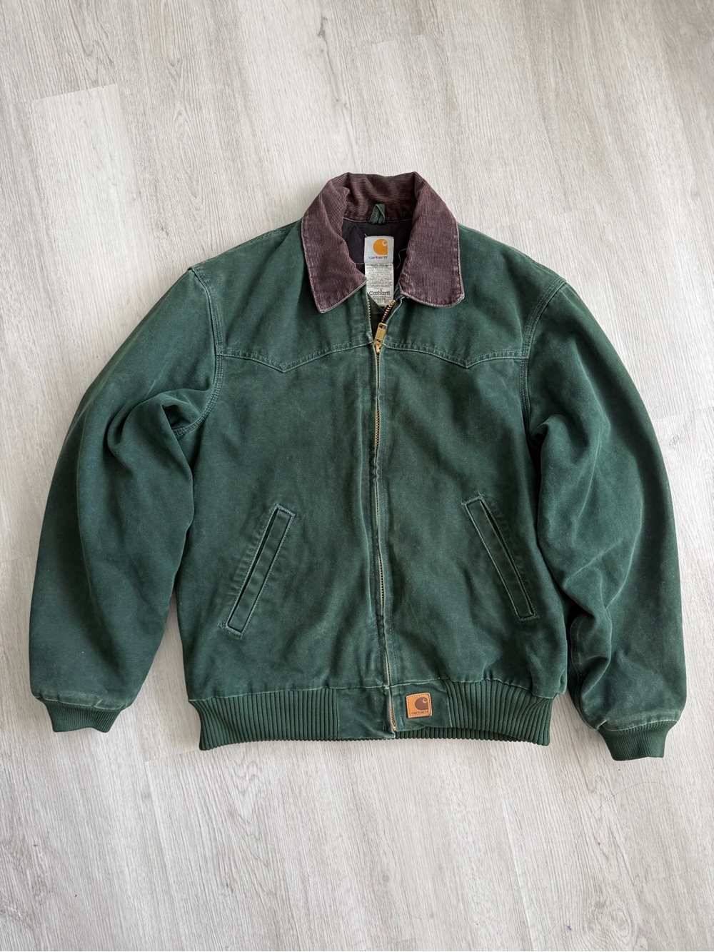 Vintage Carhartt J14 Green Santa Fe Jacket - Size Medium
